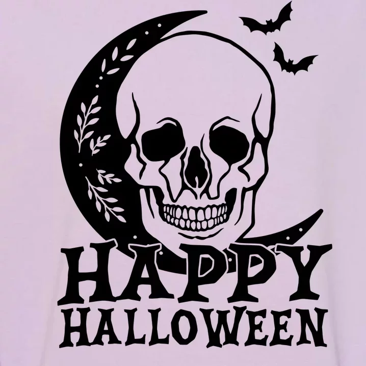 Happy Halloween Skull Moon Spooky Garment-Dyed Sweatshirt