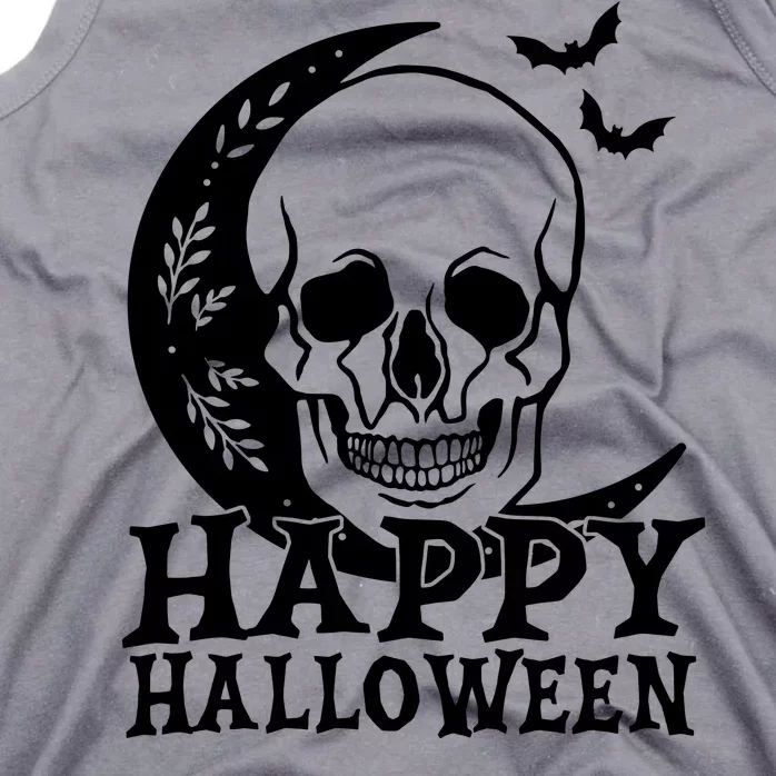 Happy Halloween Skull Moon Spooky Tank Top