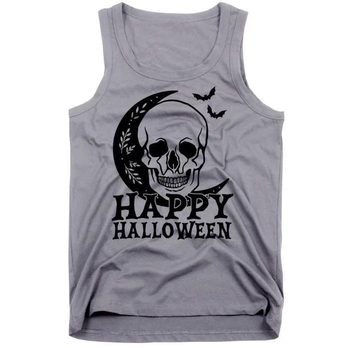 Happy Halloween Skull Moon Spooky Tank Top