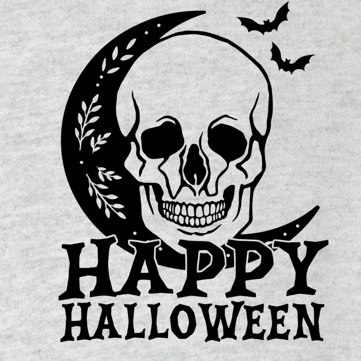 Happy Halloween Skull Moon Spooky Toddler Long Sleeve Shirt