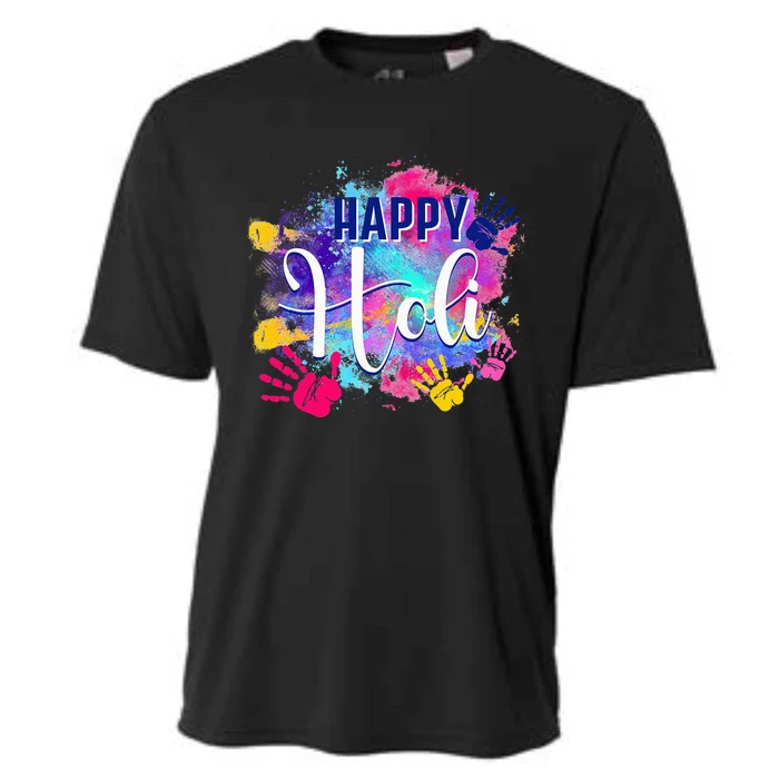 Happy Holi Spring Festival Colorful India Hindu Cooling Performance Crew T-Shirt