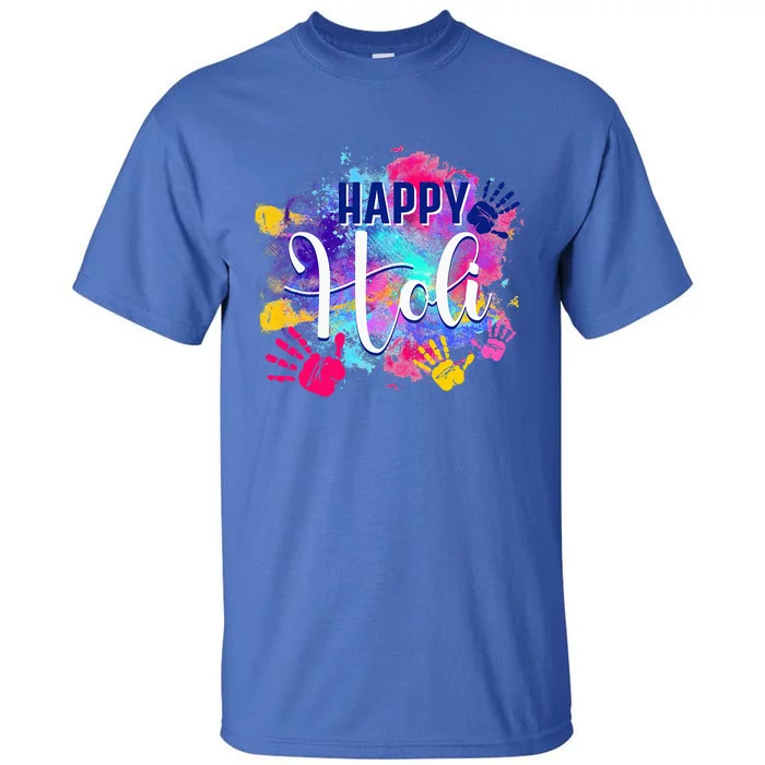 Happy Holi Spring Festival Colorful India Hindu Tall T-Shirt