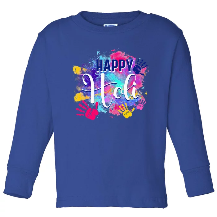 Happy Holi Spring Festival Colorful India Hindu Toddler Long Sleeve Shirt