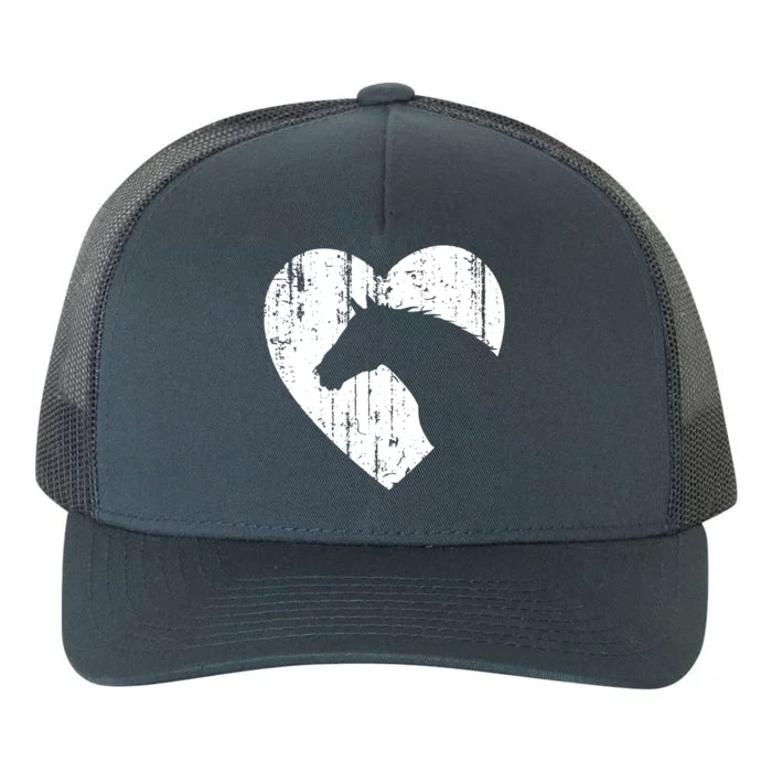 Horse Heart Silhouette For Cowgirl Equestrian Graphic Print Yupoong Adult 5-Panel Trucker Hat