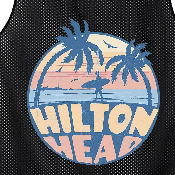 Hilton Head South Carolina Beach Surf Summer Vacation Mesh Reversible Basketball Jersey Tank