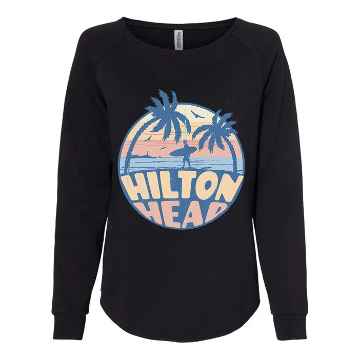 Hilton Head South Carolina Beach Surf Summer Vacation Womens California Wash Sweatshirt