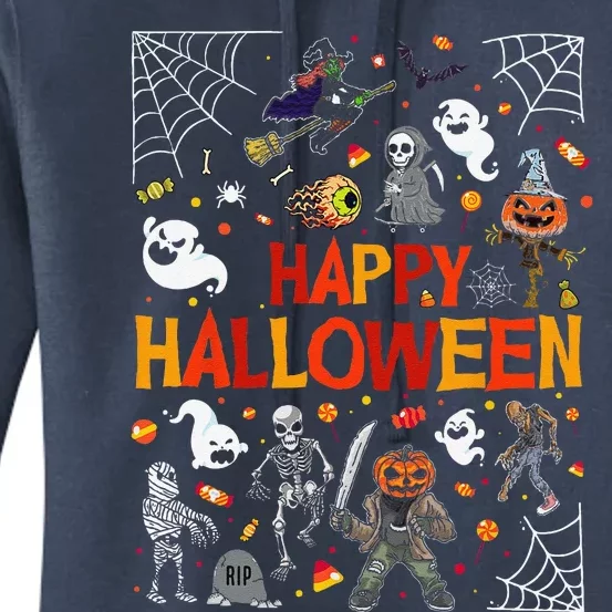 Happy Halloween Scary Spooky Retro Style Women's Pullover Hoodie