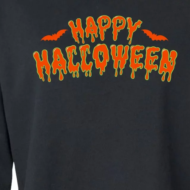 Happy Halloween Spooky Season Cropped Pullover Crew