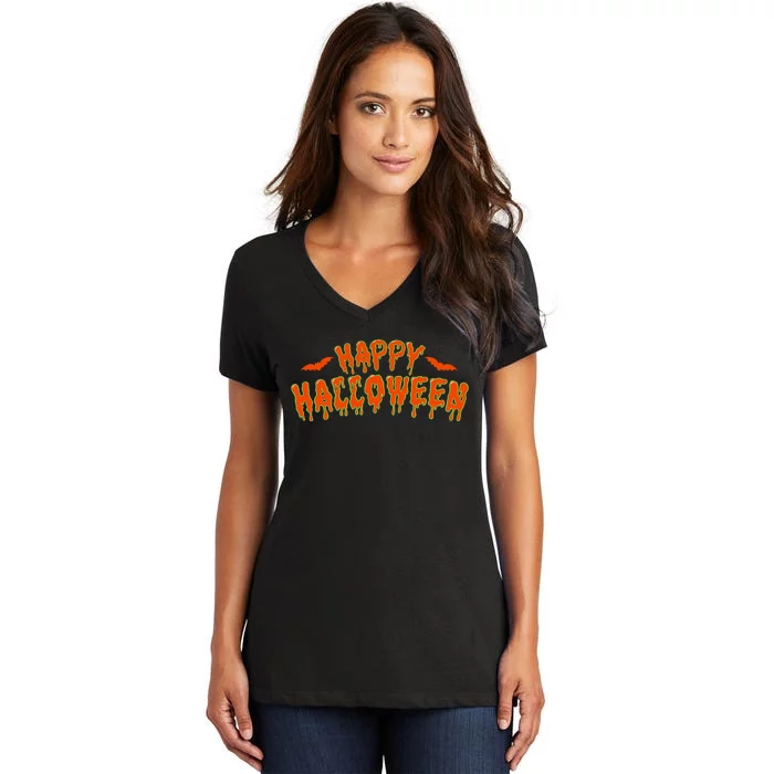 Happy Halloween Spooky Season Women's V-Neck T-Shirt