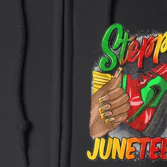 High Heels Steppin Into Juneteenth Africa Black Woman Full Zip Hoodie