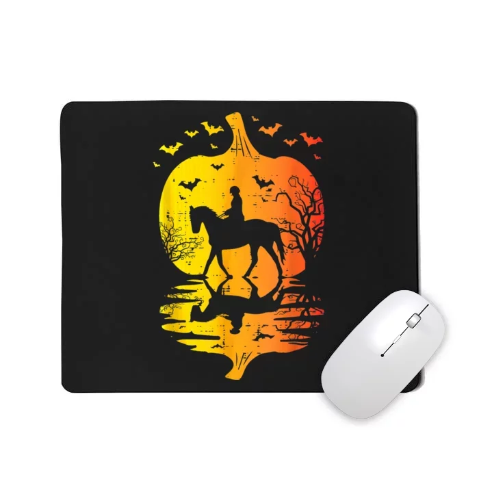 Halloween Horse Silhouette Pumpkin Vintage Costume Mousepad