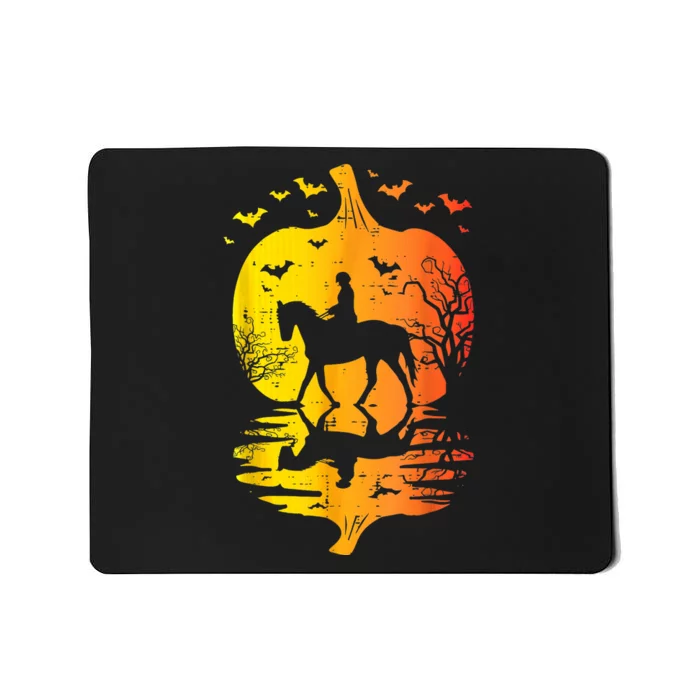 Halloween Horse Silhouette Pumpkin Vintage Costume Mousepad