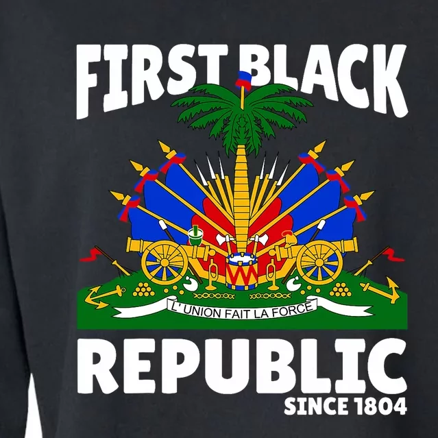 Haiti Heritage Since 1804 Proud Zoe Happy Haitian Flag Day Cropped Pullover Crew