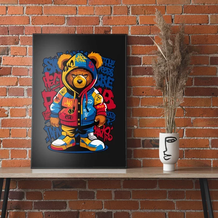 Hip Hop Teddy Bear Rap Music Poster