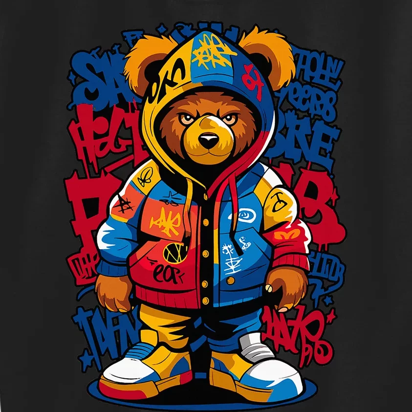 Hip Hop Teddy Bear Rap Music Kids Sweatshirt