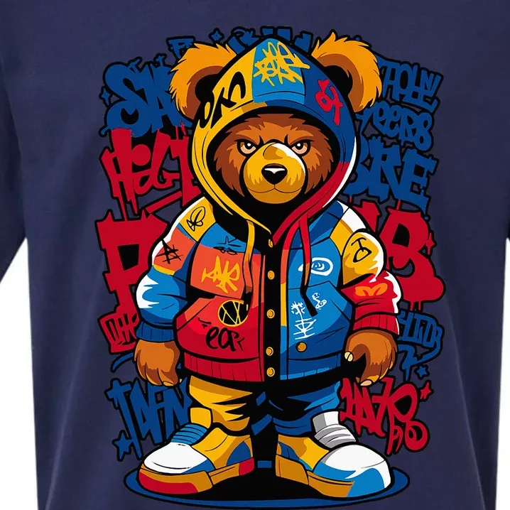 Hip Hop Teddy Bear Rap Music Sueded Cloud Jersey T-Shirt