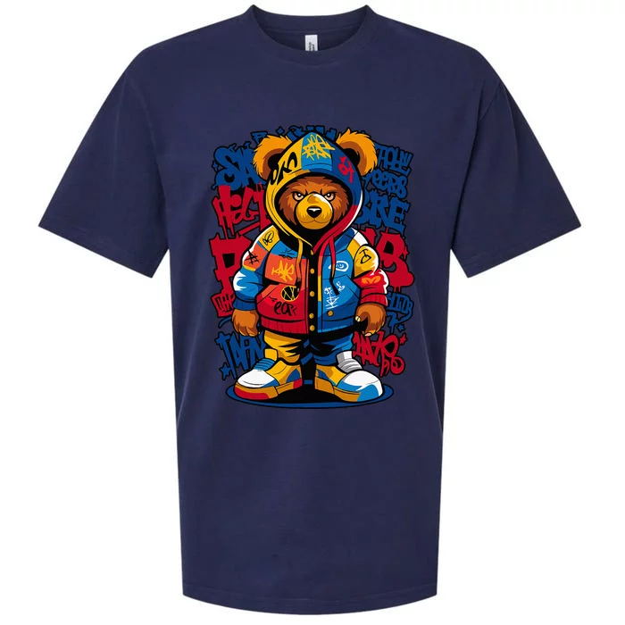 Hip Hop Teddy Bear Rap Music Sueded Cloud Jersey T-Shirt