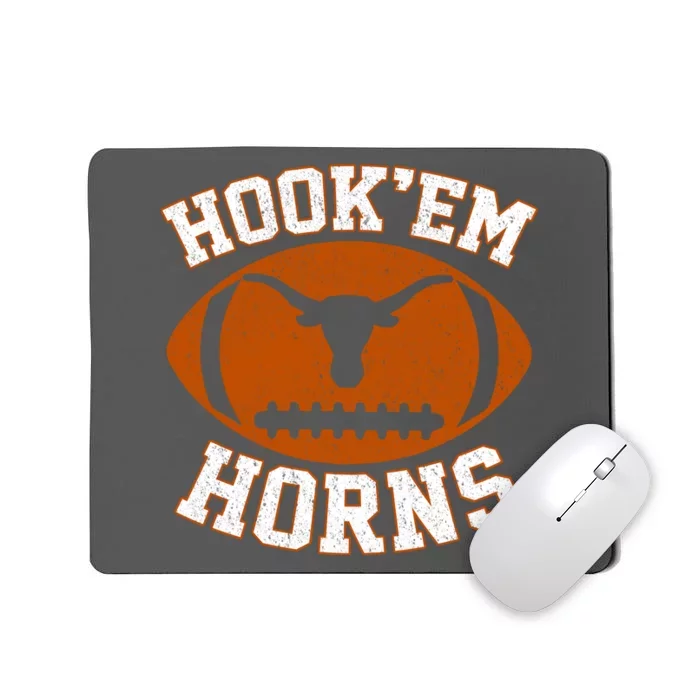 Hook’Em Horns Texas State Vintage Football Mousepad