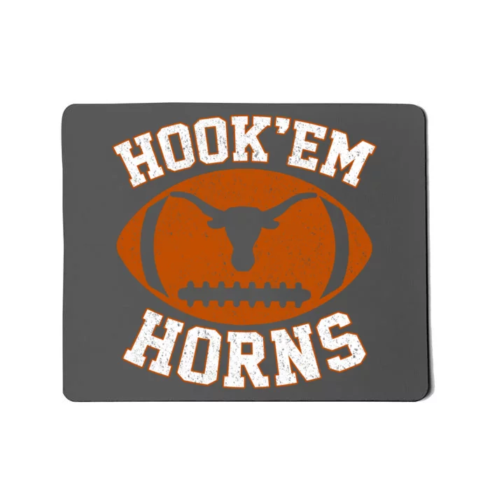 Hook’Em Horns Texas State Vintage Football Mousepad