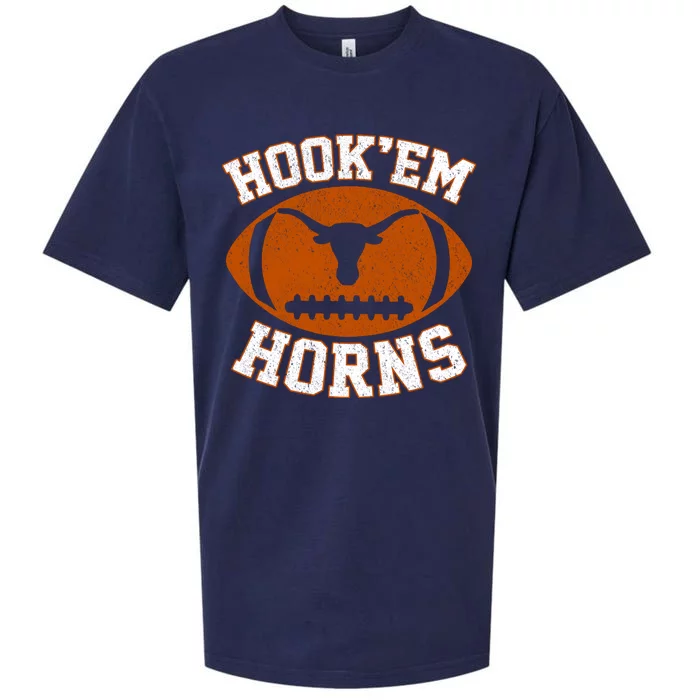 Hook’Em Horns Texas State Vintage Football Sueded Cloud Jersey T-Shirt