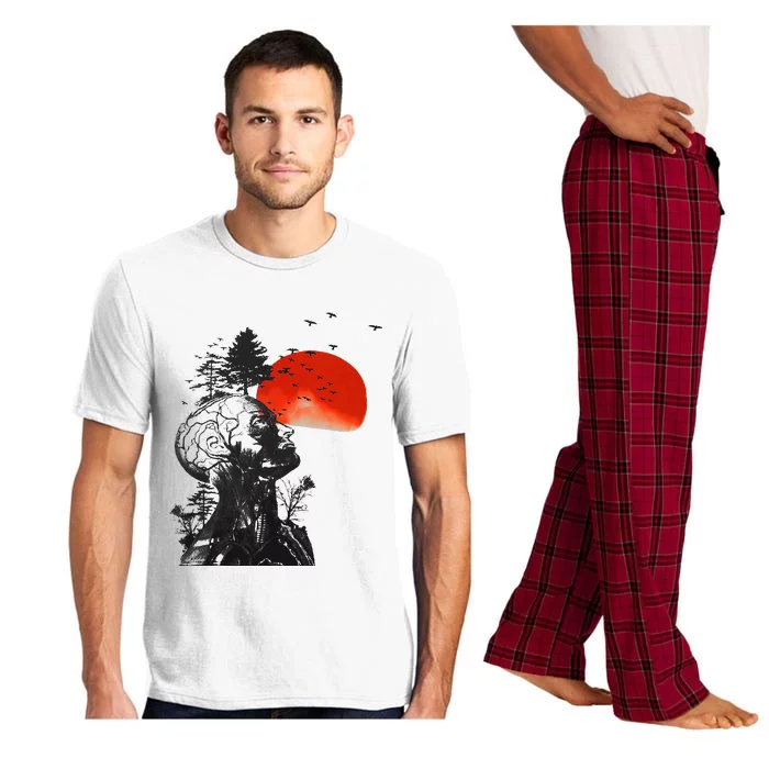 Hangover Human Tree Surreal Artistic Sunset Pajama Set