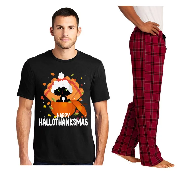 Happy Hallothanksmas Thanksgiving Halloween Gift Pajama Set