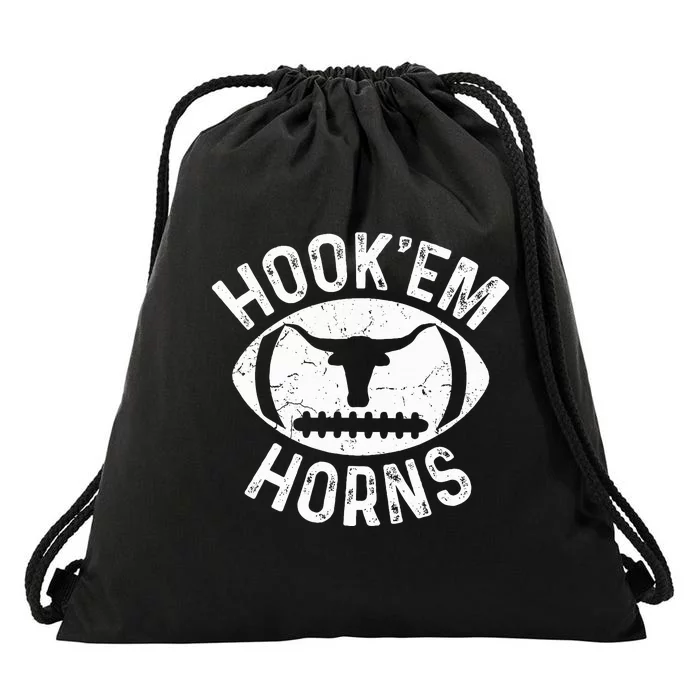 Hookem Horns Texas State Of Texas Orange Drawstring Bag