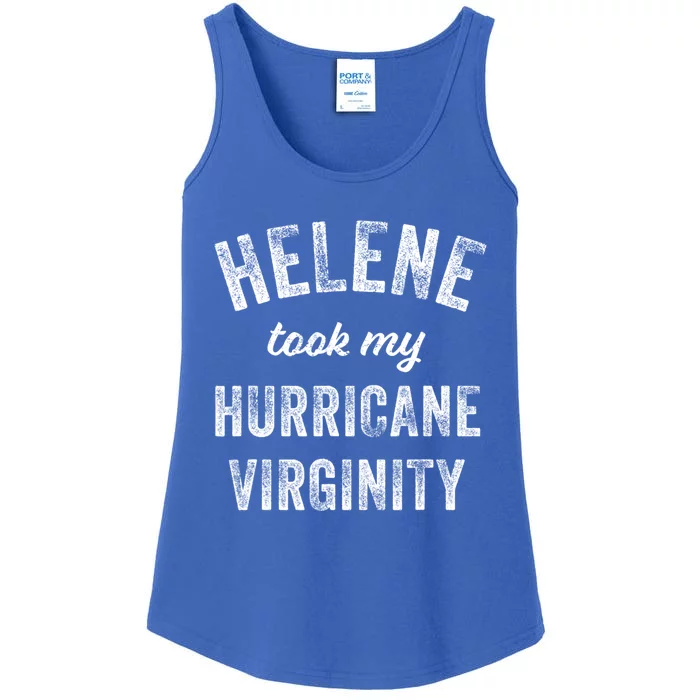 Hurricane Helene Took My Hurricane Virginity Ladies Essential Tank