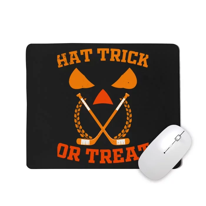 Hockey Hat Trick Or Treat Halloween Funny Mousepad