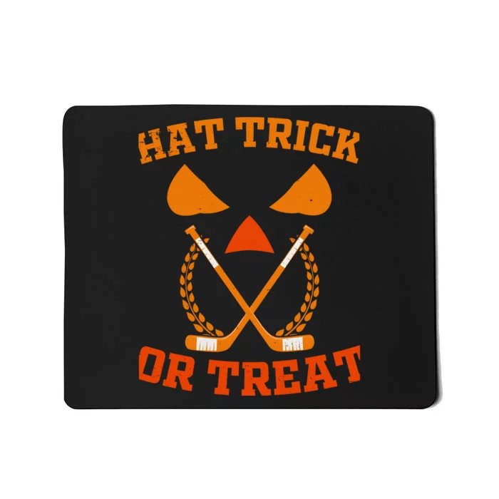 Hockey Hat Trick Or Treat Halloween Funny Mousepad