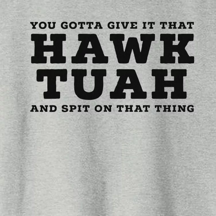 Hilarious Hawk Tuah Girl Meme Design Women's Crop Top Tee