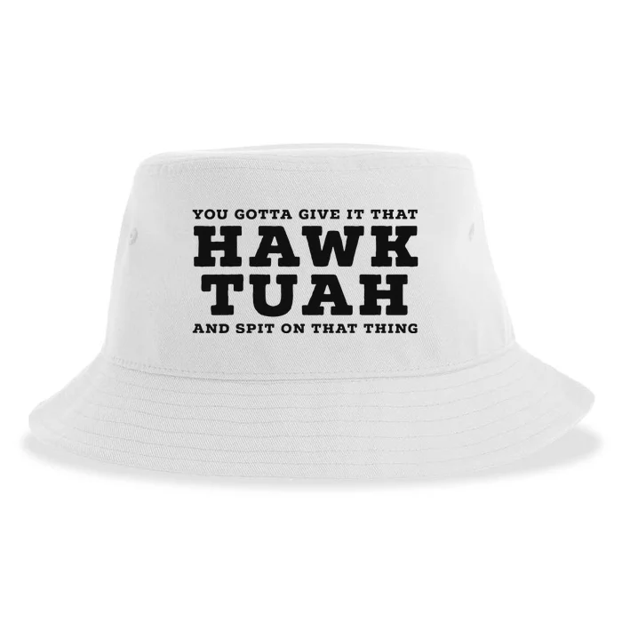 Hilarious Hawk Tuah Girl Meme Design Sustainable Bucket Hat