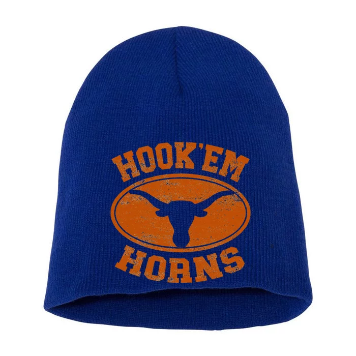 Hook’Em Horns Texas State Proud Texans Short Acrylic Beanie