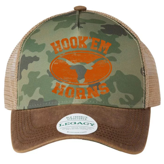 Hook’Em Horns Texas State Proud Texans Orange Legacy Tie Dye Trucker Hat