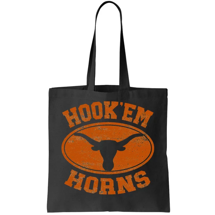 Hook’Em Horns Texas State Proud Texans Orange Tote Bag