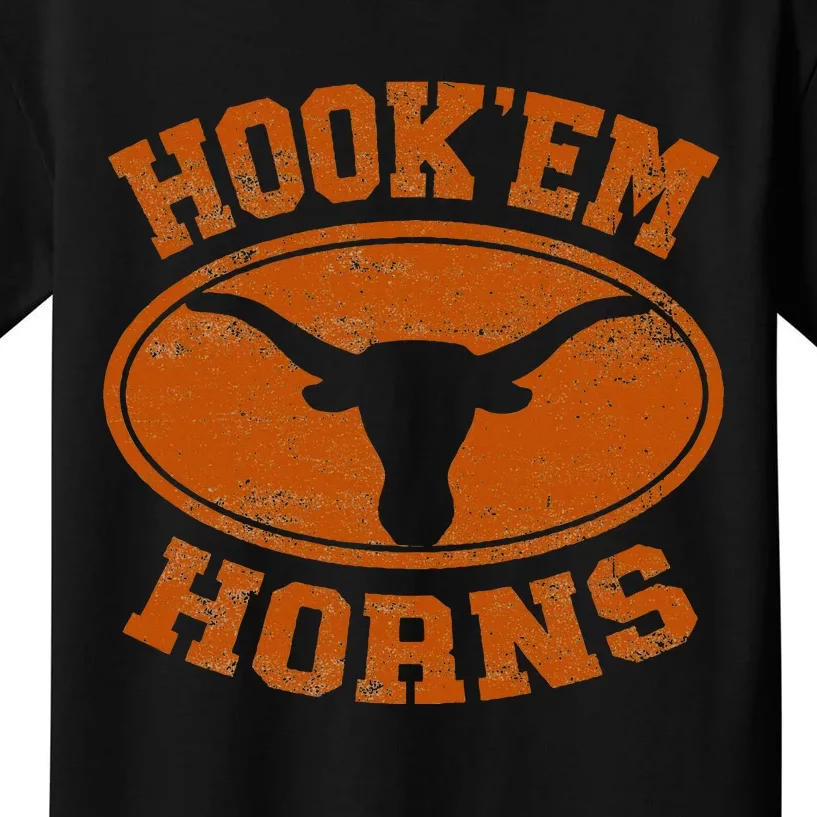 Hook’Em Horns Texas State Proud Texans Orange Kids T-Shirt