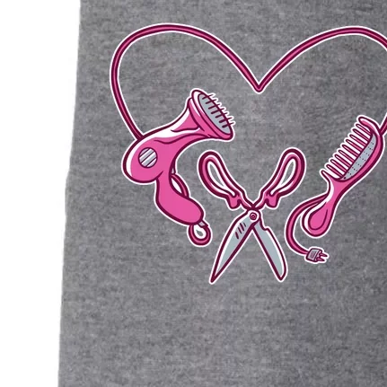 Hairdresser Heart Tools Doggie 3-End Fleece Hoodie