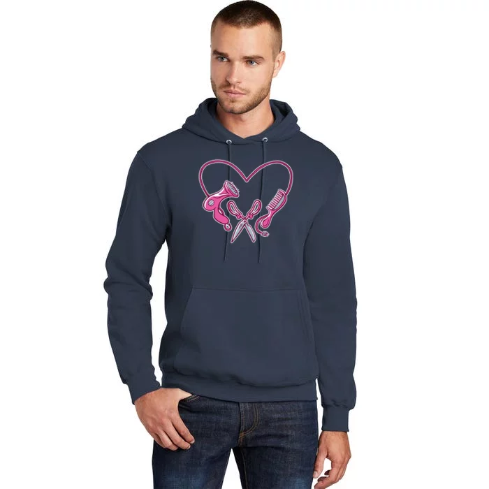 Hairdresser Heart Tools Tall Hoodie