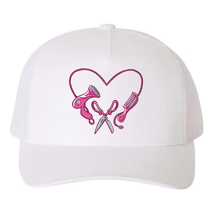 Hairdresser Heart Tools Yupoong Adult 5-Panel Trucker Hat