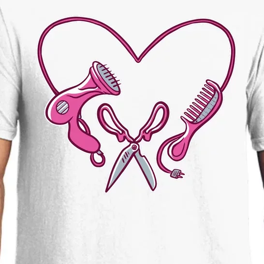 Hairdresser Heart Tools Pajama Set