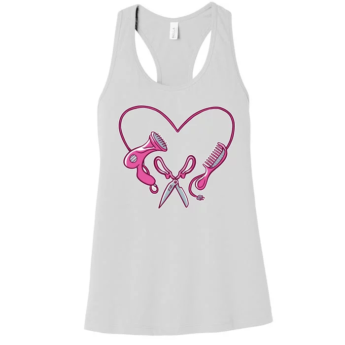 Hairdresser Heart Tools Women's Racerback Tank