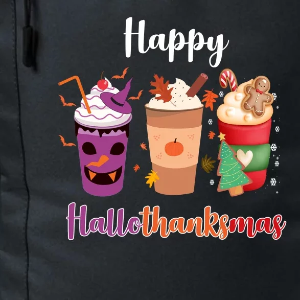 Happy Halloween Thanksgiving Christmas Coffee Lover Daily Commute Backpack