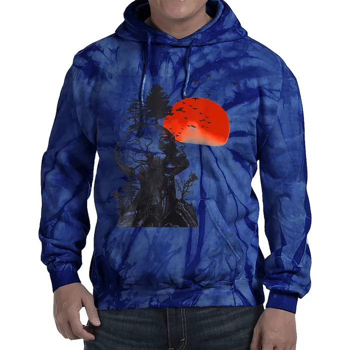 Hangover Human Tree Surreal Artistic Sunset Tie Dye Hoodie