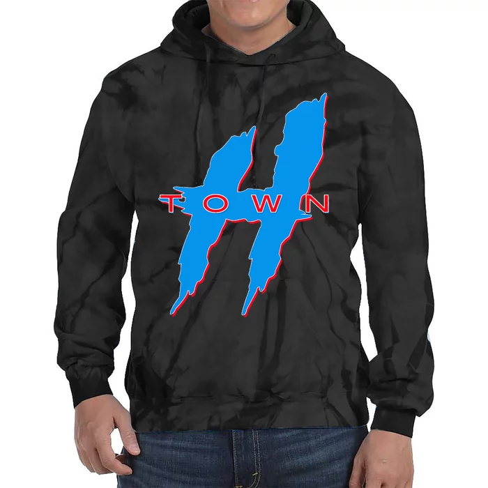 Houston  H Town Hustle Town The H Houston Texas 713 Tie Dye Hoodie