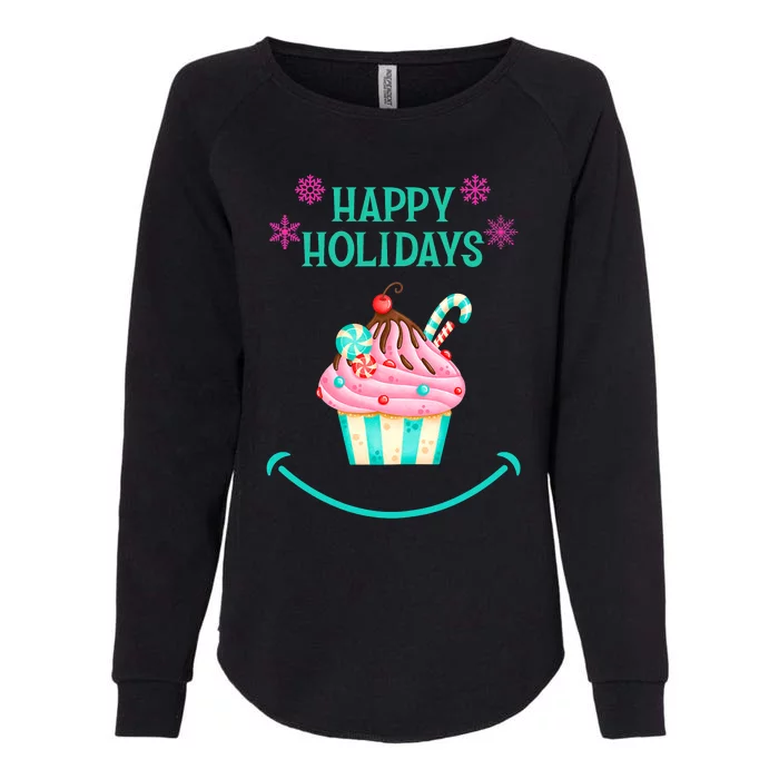 Happy Holidays Treat Womens California Wash Sweatshirt