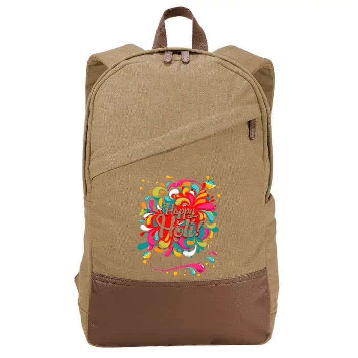 Happy Holi T Color India Hindu Gift For Cotton Canvas Backpack