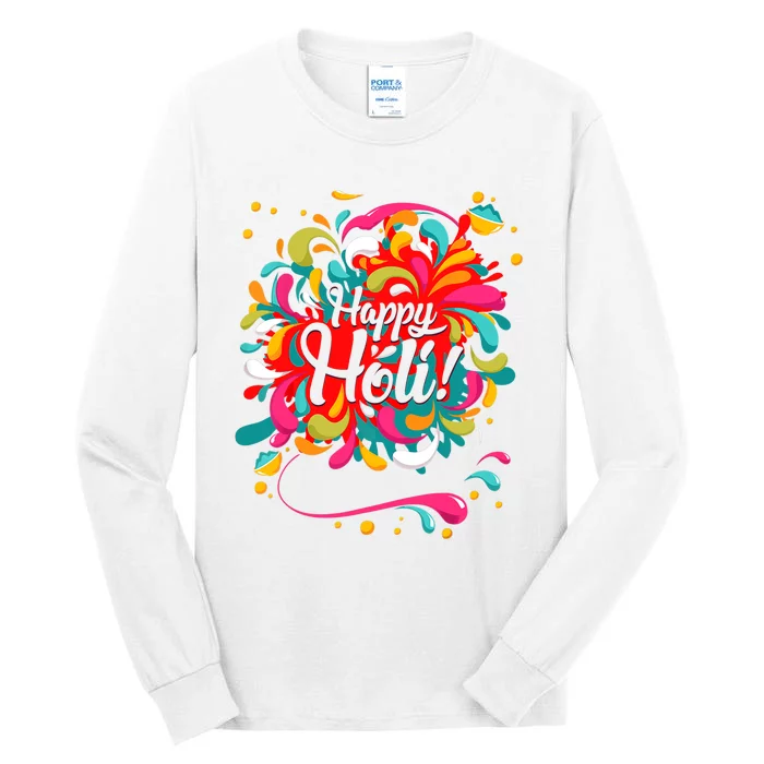 Happy Holi T Color India Hindu Gift For Tall Long Sleeve T-Shirt