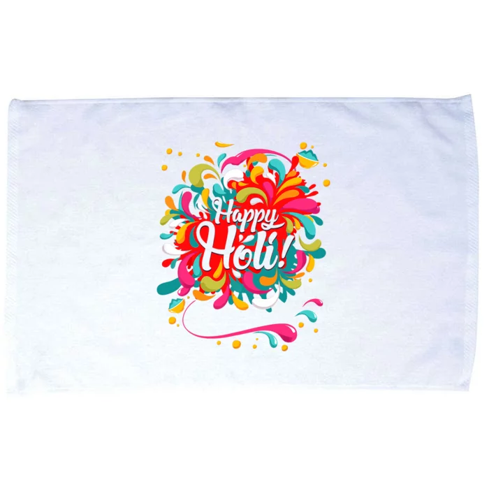 Happy Holi T Color India Hindu Gift For Microfiber Hand Towel