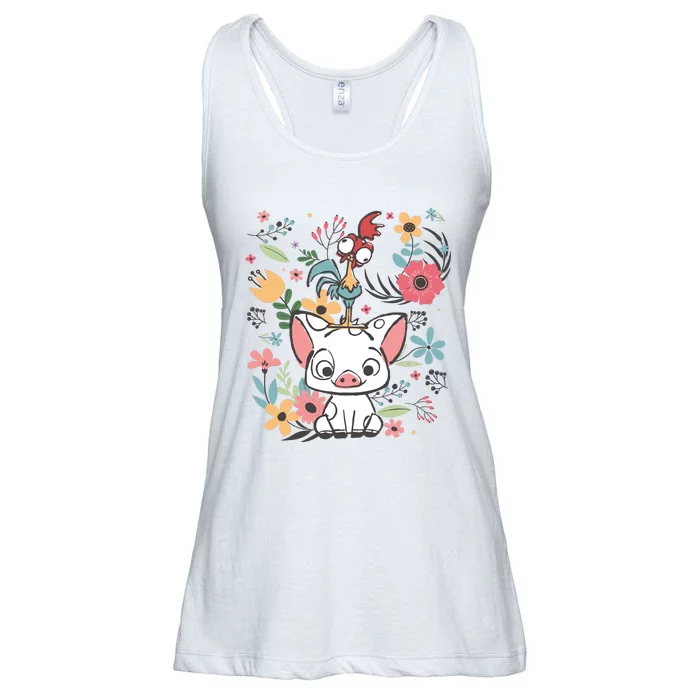 Hei Hei The Rooster Moana And Pua The Pig Ladies Essential Flowy Tank