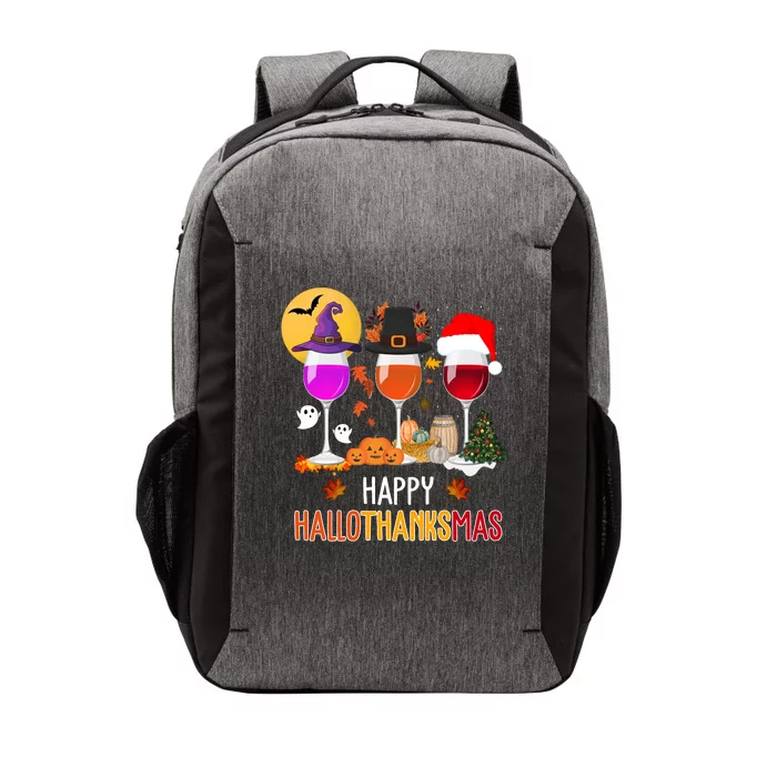 Happy Halloween Thanksgiving Christmas Wine Lover Gift Vector Backpack